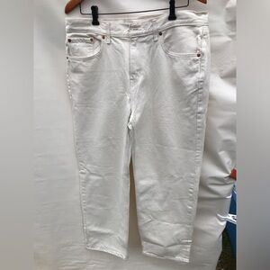 Levi’s Women’s White Low Pro Straight Mid Rise Jeans Pants Size 31x30